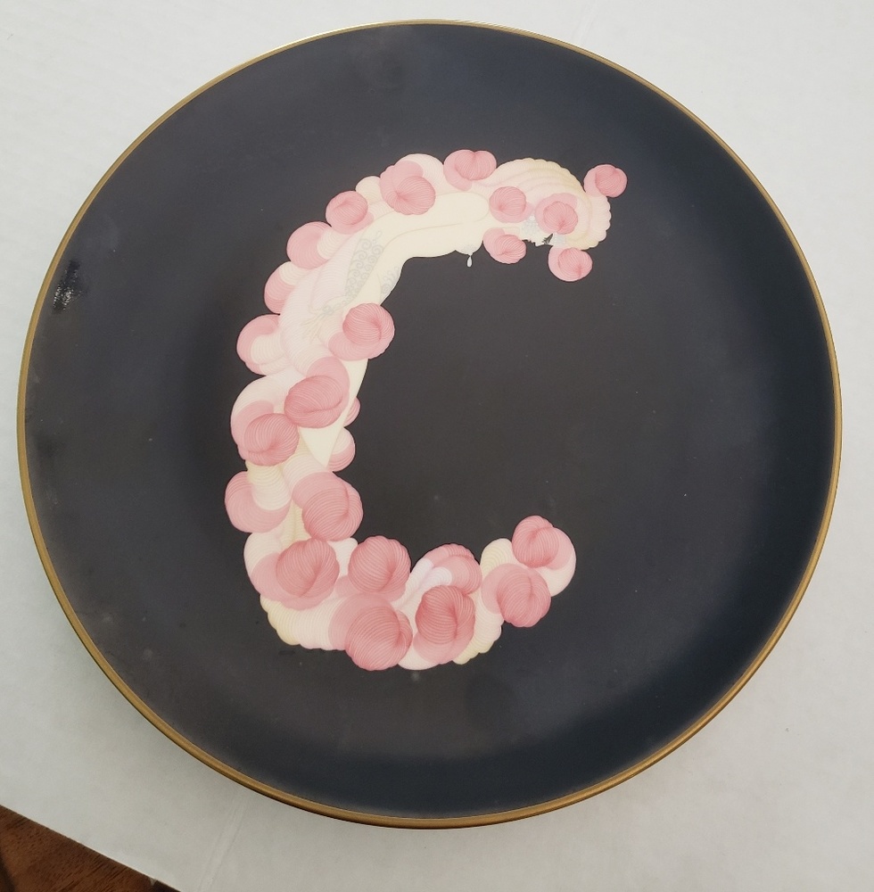 Erte letter C plate